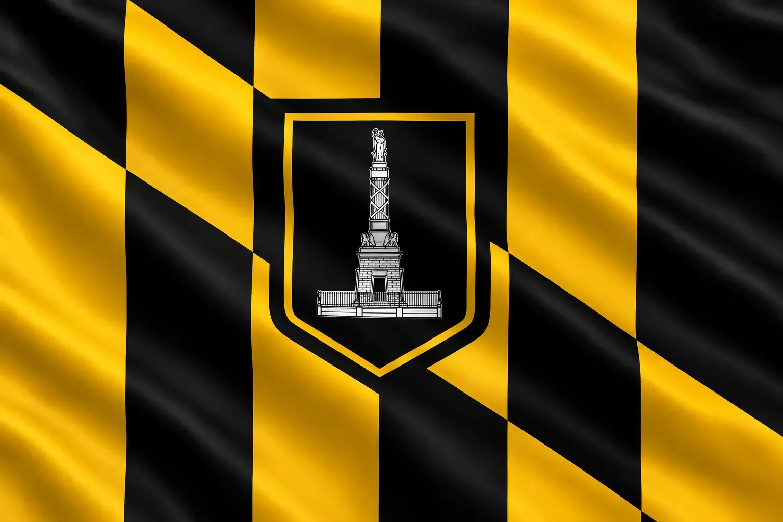 Flag Of Baltimore, Maryland
