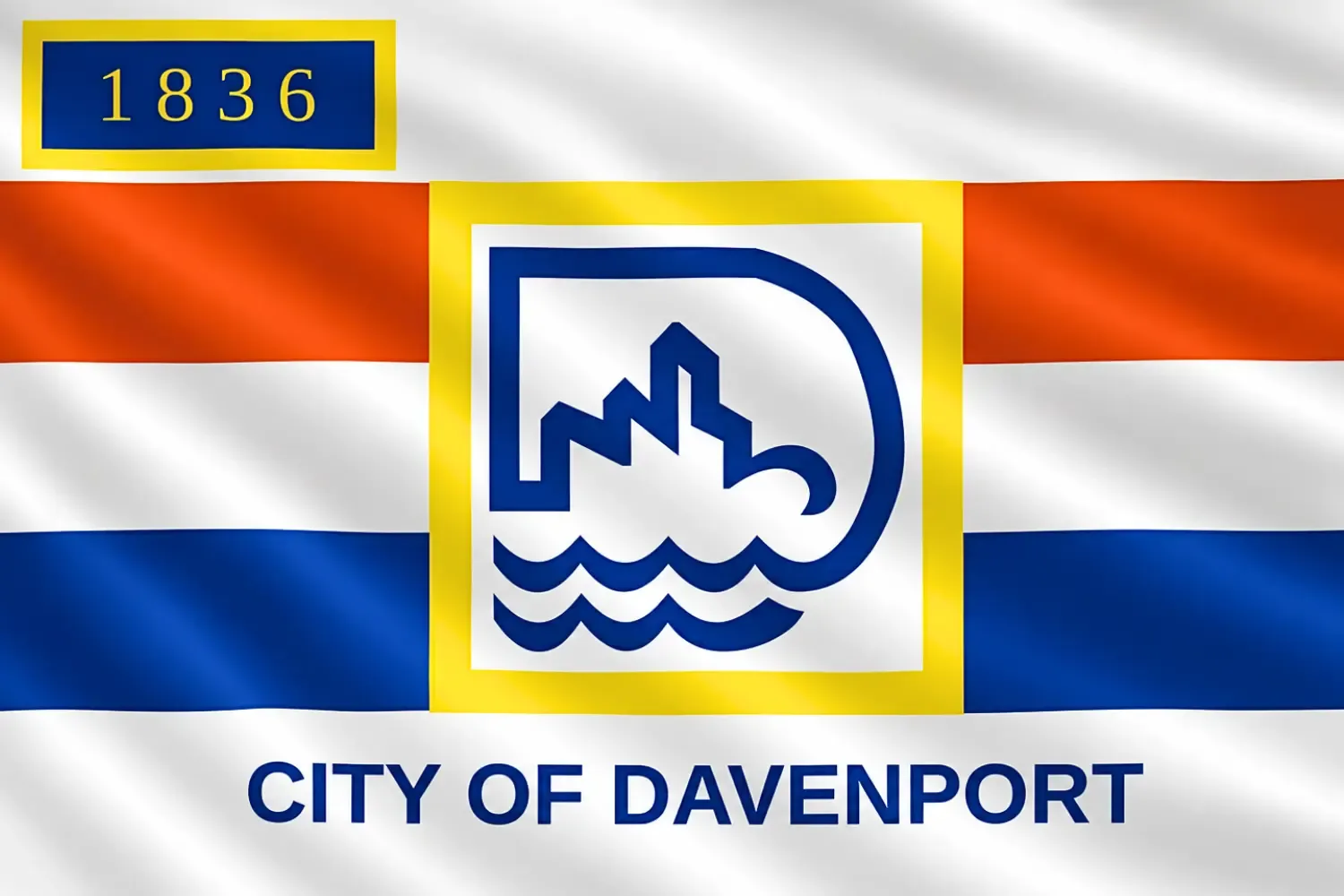 Flag Of Davenport, Iowa