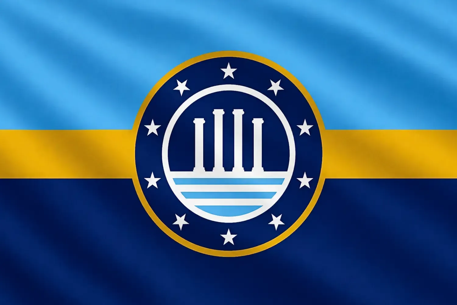 Flag Of Evansville, Indiana