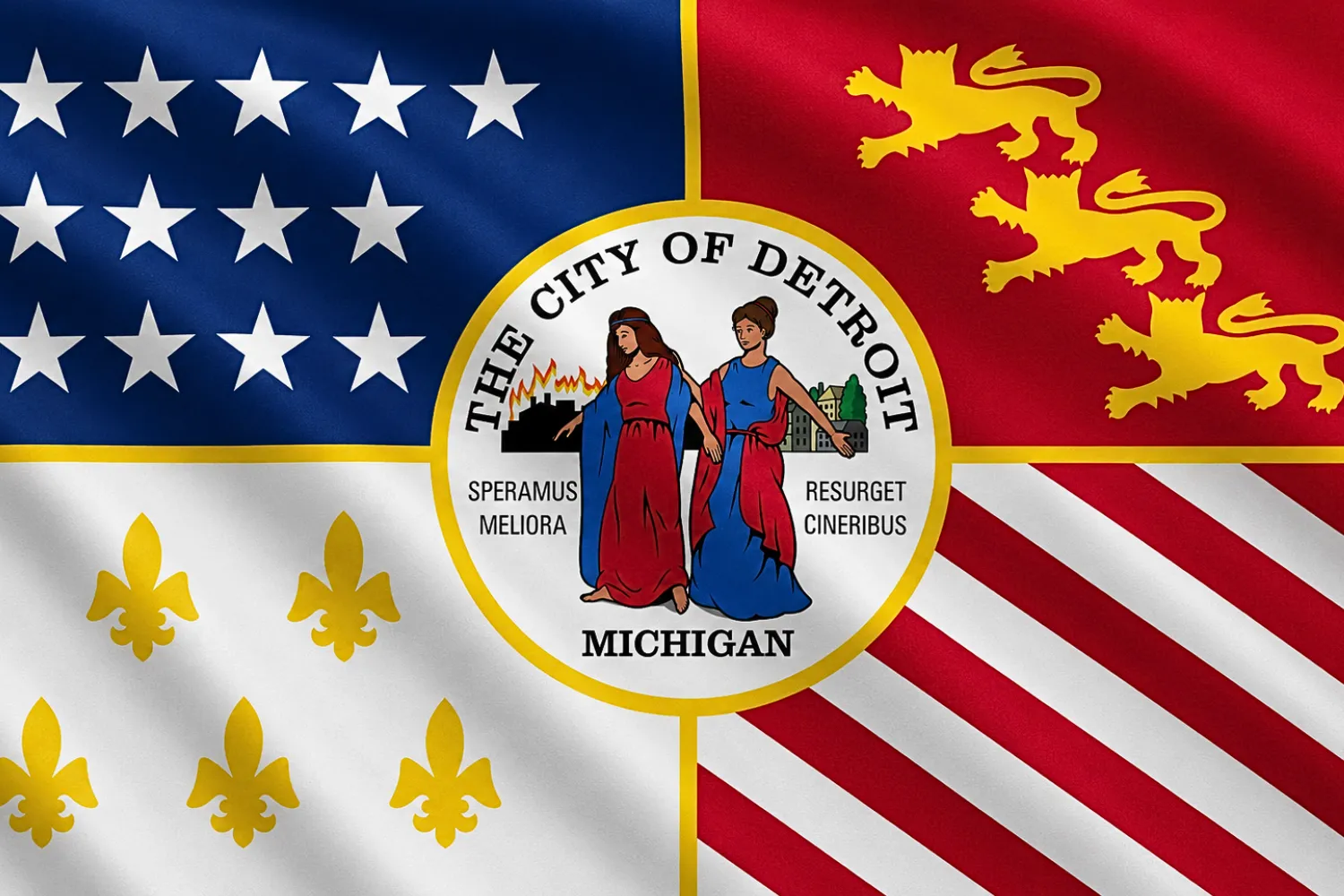 Flag Of Detroit