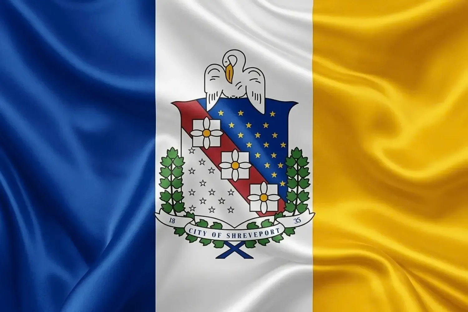 Flag Of Shreveport, Louisiana
