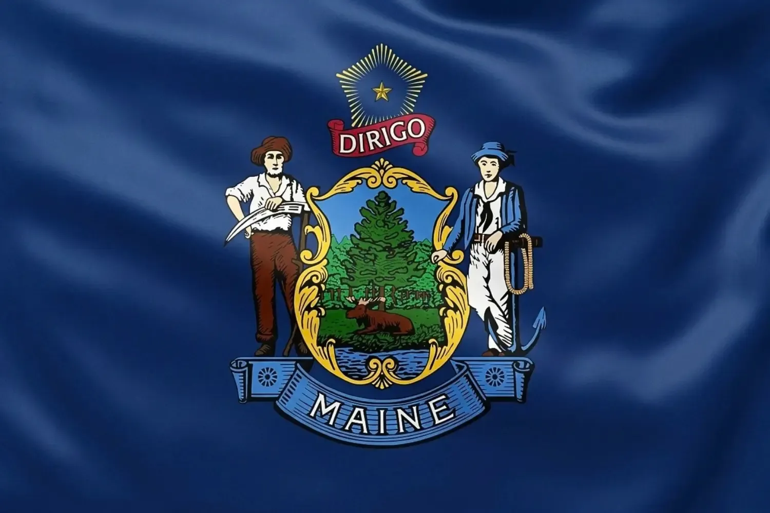 Flag Of The State Of Maine